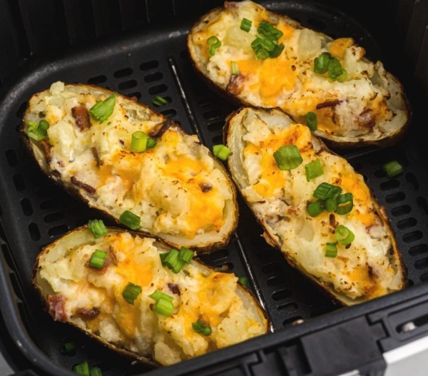 Air fryer stuffed potatoes recipe