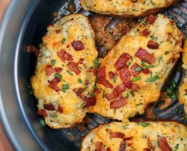 Air fryer stuffed potatoes recipe