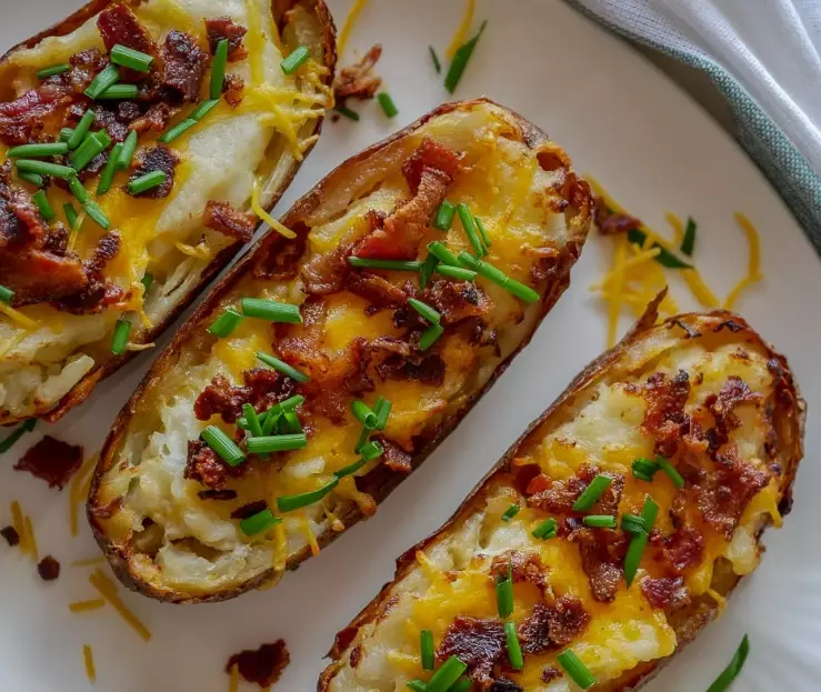 Ninja Foodi twice baked potatoes