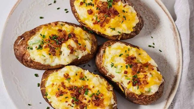 air fryer twice baked potatoes recipe air fryer twice baked potatoes recipe