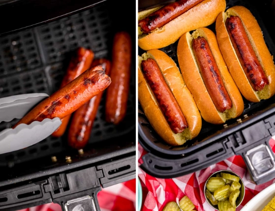 air fryer hot dogs air fryer hot dogs