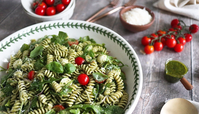 easy pesto pasta salad