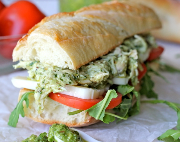 easy pesto chicken sandwich
