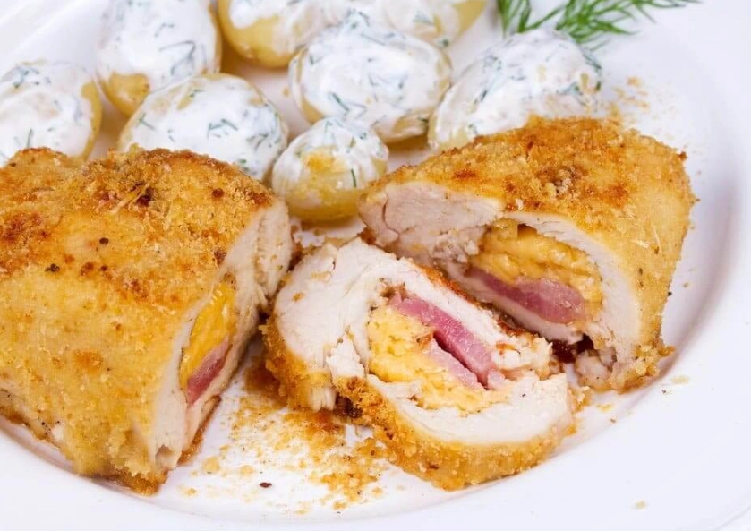 air fryer chicken cordon bleu
