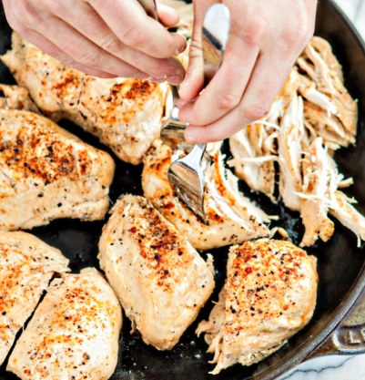 how to cook and shred chicken