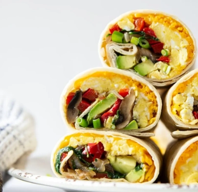 Breakfast burrito meal prep vegetarian