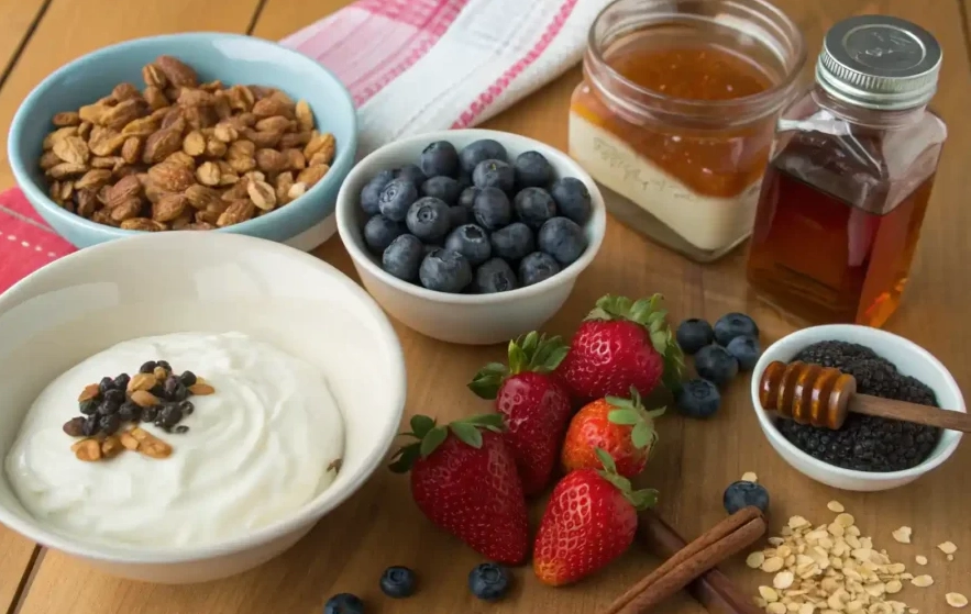 Plain yogurt beaten